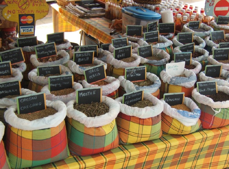 The market in Marigot, St Martin, Philipsburg Netherlands Antilles