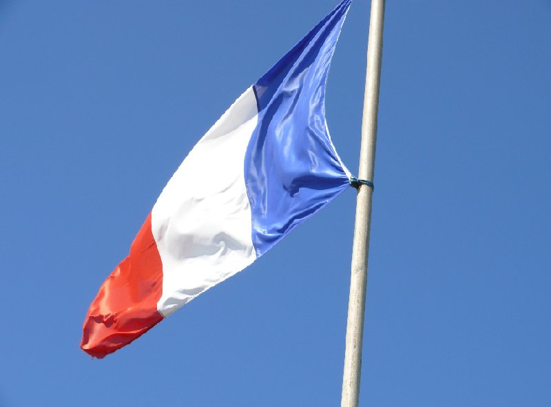 French flag in St Martin, Philipsburg Netherlands Antilles