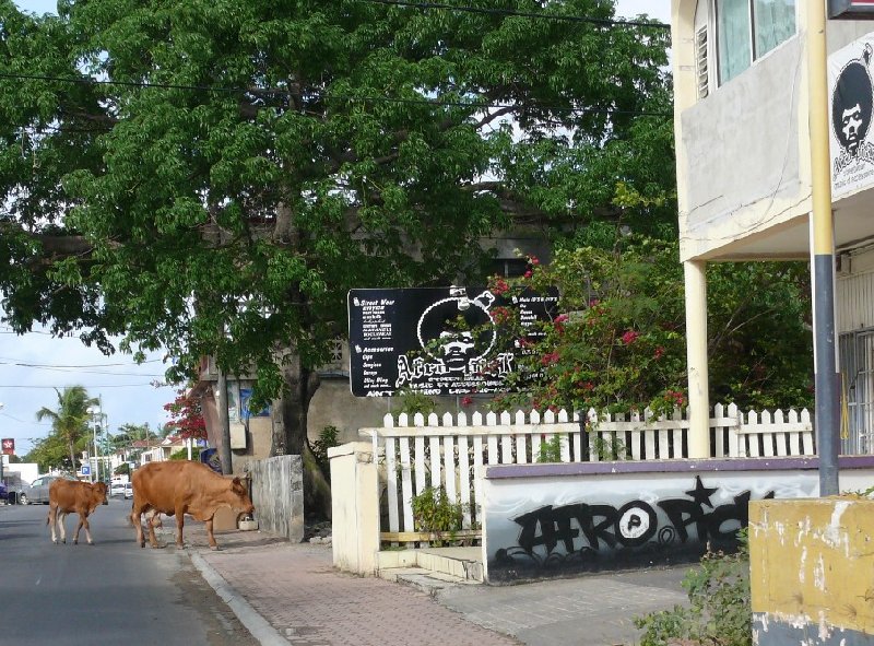 Streetpanoram in Marigot, Martin, Netherlands Antilles
