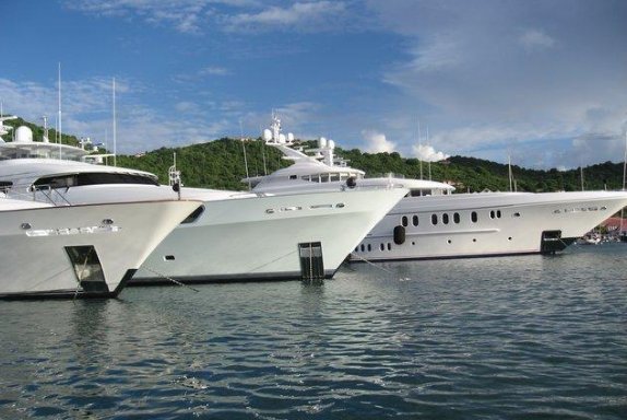 Boats in the harbour of Gustavia, St Barthelemy Gustavia Saint Barthelemy South America