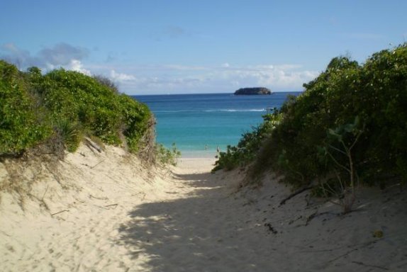 Entrance of Saline Beach, Saint Barthelemy