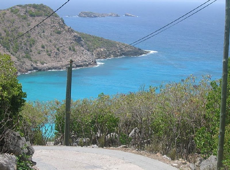 The way down hill to Governour's Beach, Saint Barthelemy, Gustavia Saint Barthelemy