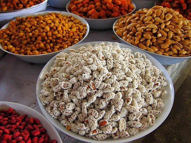 Nuts and fruits on the market in Dushanbe, Tajikistan, Tajikistan