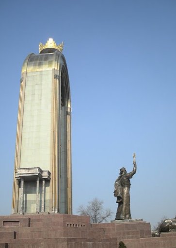 The Monument of Ismail Samani on Rudaki Avenue, Dushanbe, Tajikistan