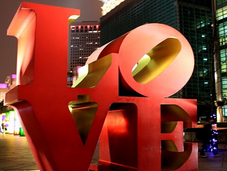 Love Letters in front of the Taipei 101 in Taiwan, Taipei City Taiwan