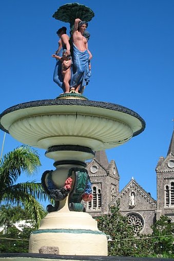 Fountain on Independence Square, Saint Kitts and Nevis Basseterre  