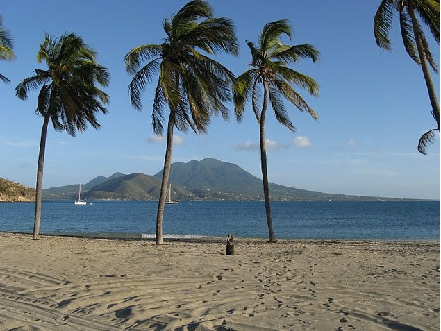 The beach in Saint Kitts and Nevis, Basseterre Saint Kitts and Nevis