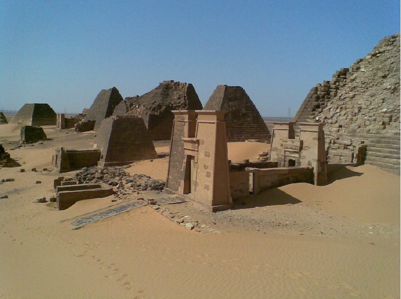 Pictures of the Nubian pyramids in Meroe, Sudan, Sudan