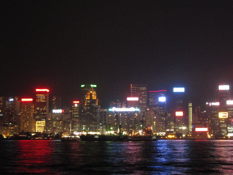 Skyscrapers in Hong Kong by night, Hong Kong Hong Kong