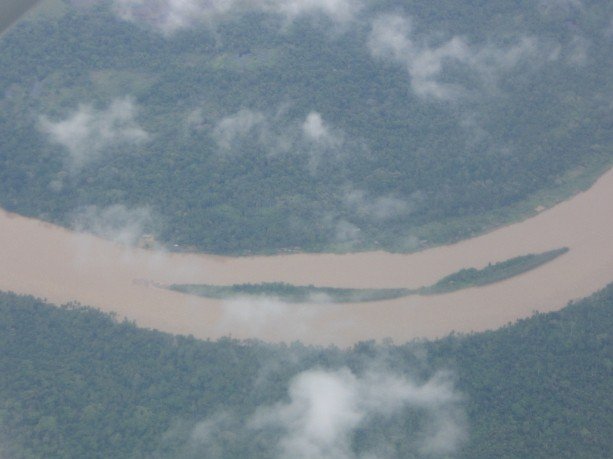 View from the airplane of Wewak, Wewak Papua New Guinea