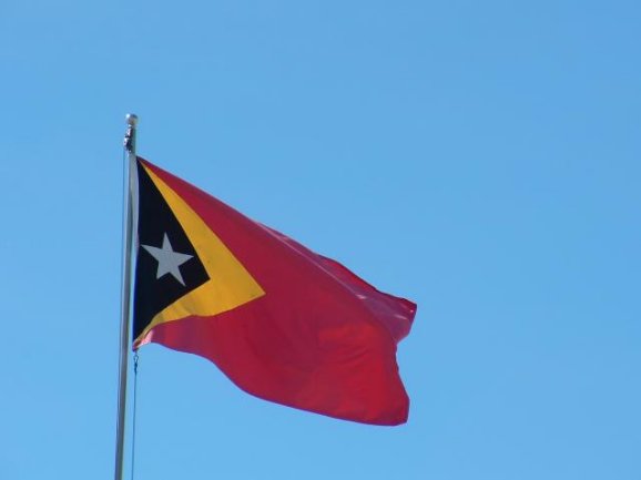 The flag of East Timor, Dili East Timor