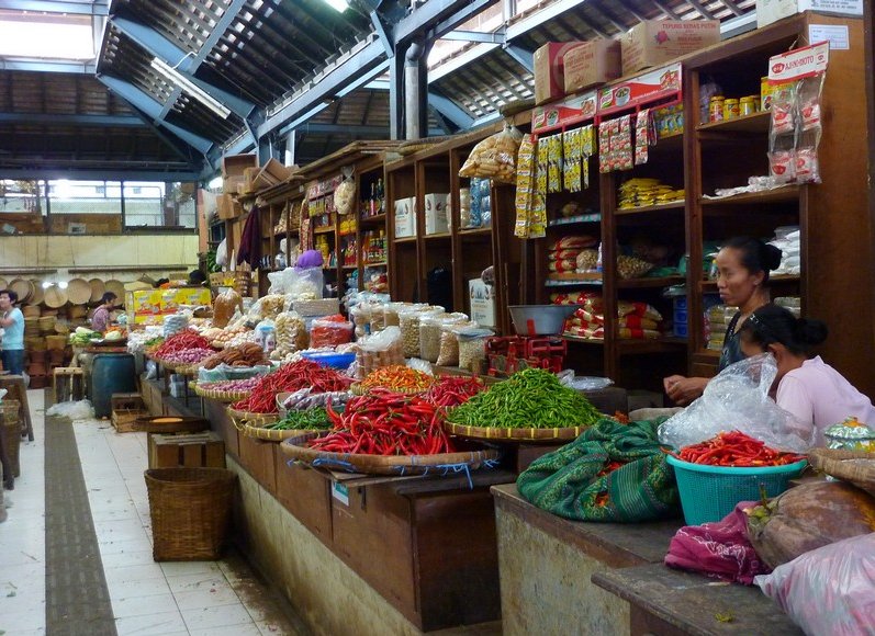 The market in Solo Surakarta Indonesia Review