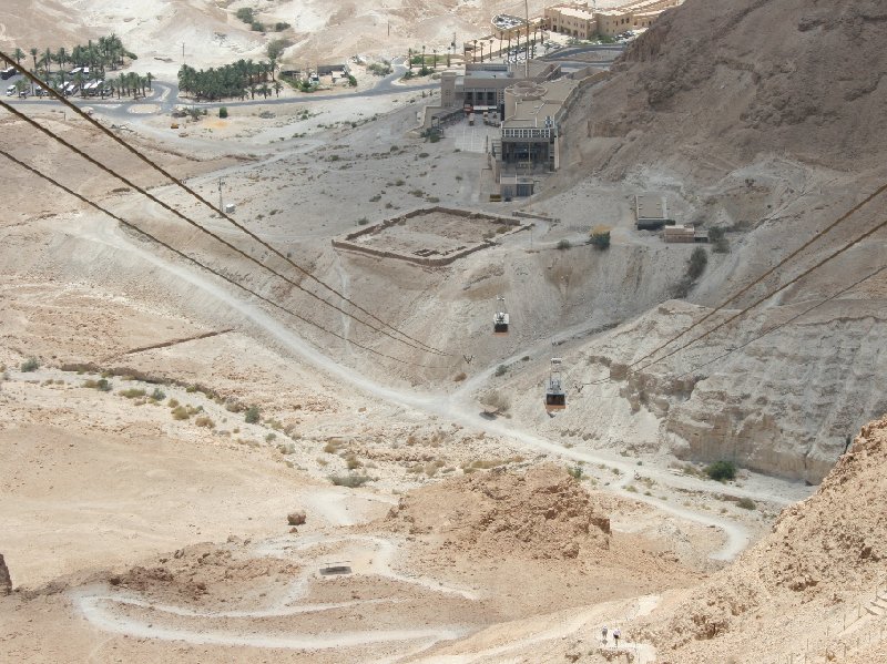 Photo Masada Israel cable car behind