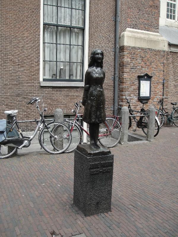 Anna Frank's statue, Amsterdam Netherlands