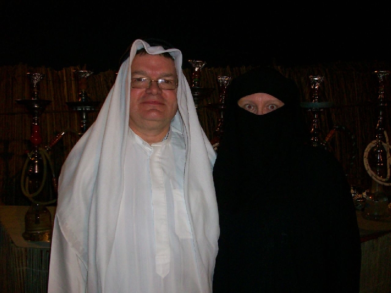 Local dress given at desert safari , United Arab Emirates