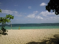 The beach on Green Island, off