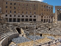 The old Roman Amphitheatre in Lecce