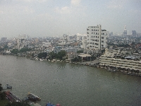 River view from Bangkok hotel