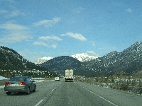 On the road through Banff National Park