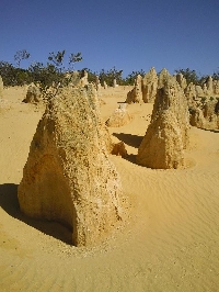 The pinnacle rock formations