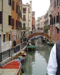 Photo from the gondola, Venice