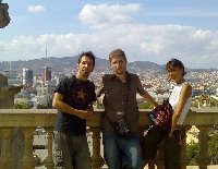 Panoramic view from the house of Gaudi in Barcelona.