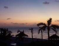 Panorama of Mexico by night.