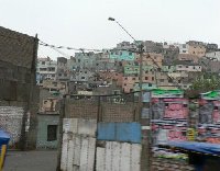 Photo of the Peruvian favelas in Lima.
