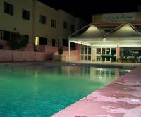 The swimming pool at our accomodation in Lija, Malta.