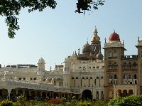Panoramic photos of the Mysore Palace Ground.