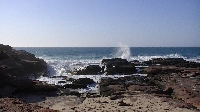 The eroded rocks at Mushroom Rock, Kalbarri, Australia