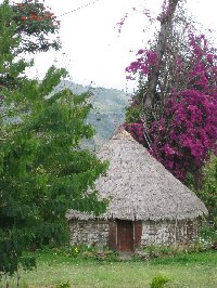 Traditional Kanak villages on the island of New Caledonia