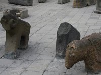 Statues at the Palace of the Shirvanshahs, Baku