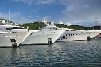 Boats in the harbour of Gustavia, St Barthelemy