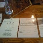 Wine Tasting Menu, Margaret River Australia