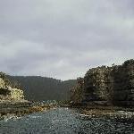 Rafting through the cliffs, Tasmania, Port Arthur Australia