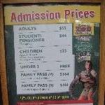 Look at those entrance fees....