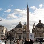 Piazza del Popolo at Christmas, Rome Italy