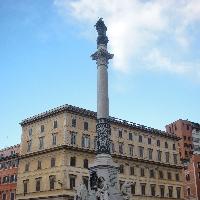 The buildings on Piazza di Spagna