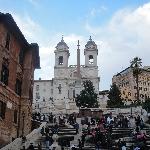 The church on Piazza di Spagna