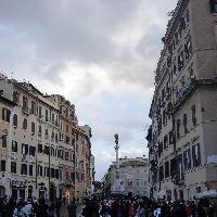 Overlooking the Spanish stairs, Rome Italy