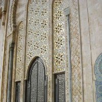 Casablanca Morocco Amazing mosaic on the Hasan II Mosque