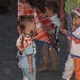 Siena Italy Kids in Siena celebrate Palio victory