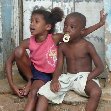 Brazilian kids in a favela