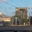 Tram lines in Naples, Italy