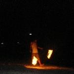 The Fire dancers on Pattaya Beach