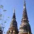 Impressive chedi's at Wat Yai Chaimonkhol