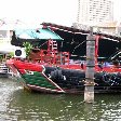 Singapore Singapore Colourful boats in Singapore