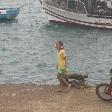 Espargos Cape Verde Young girl at the harbour of Espargos