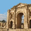 Jerash Jordan The ancient Arch of Hadrian in Jerash